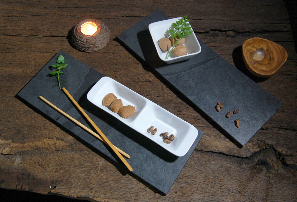 Platos de pizarra bandejas