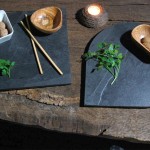 Platos de pizarra cuadrados