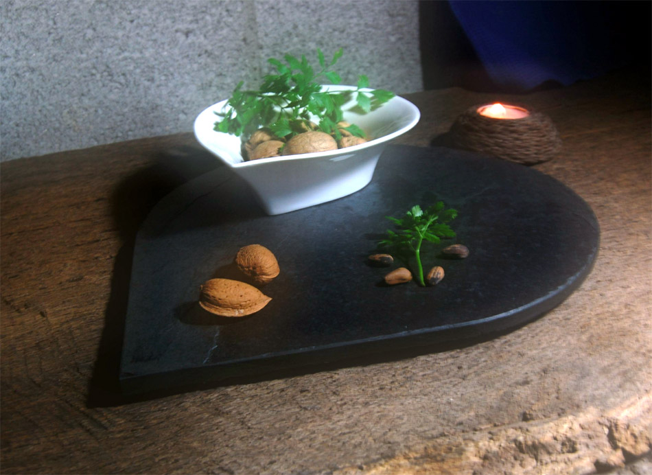 Plato de pizarra gota