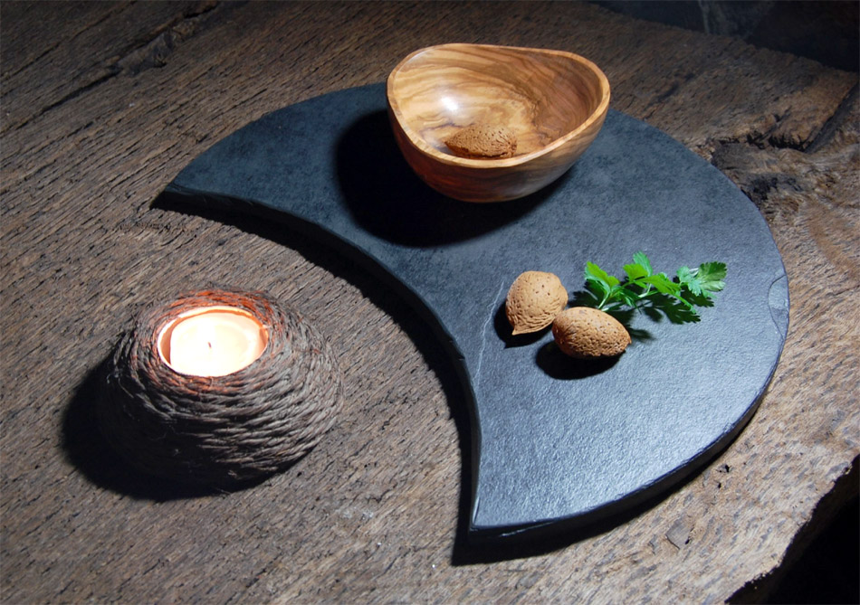 Plato de pizarra eclipse