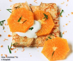 Crepes de naranja y mascarpone Hoy Cocinas Tú