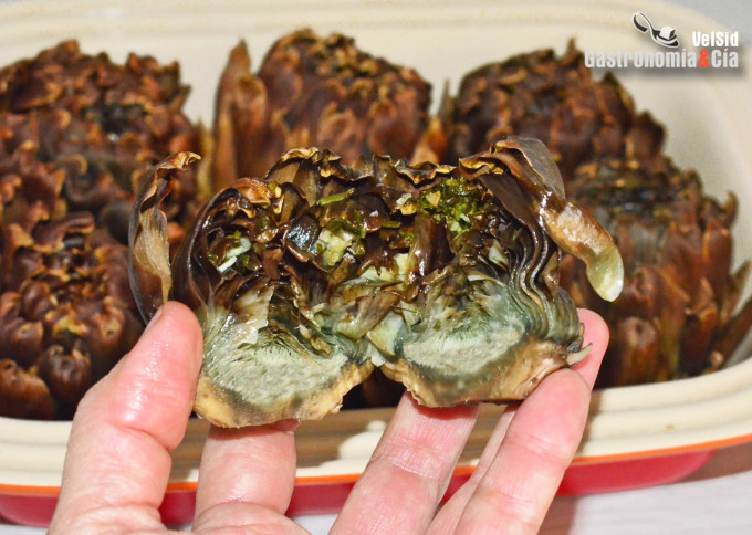 Alcachofas asadas en freidora de aire