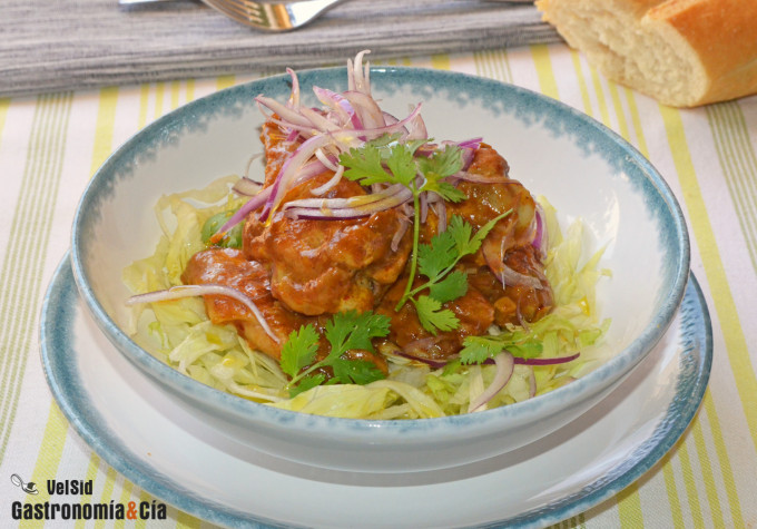 Alitas de pollo al curry