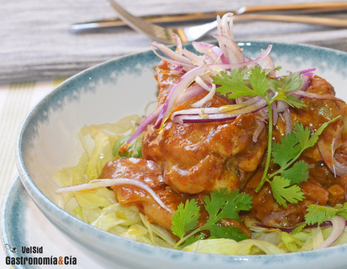 Alitas de pollo al curry