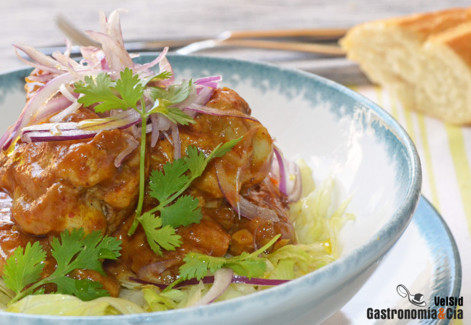 Alitas de pollo al curry