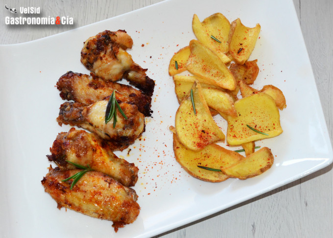 Alitas de pollo con romero y limón