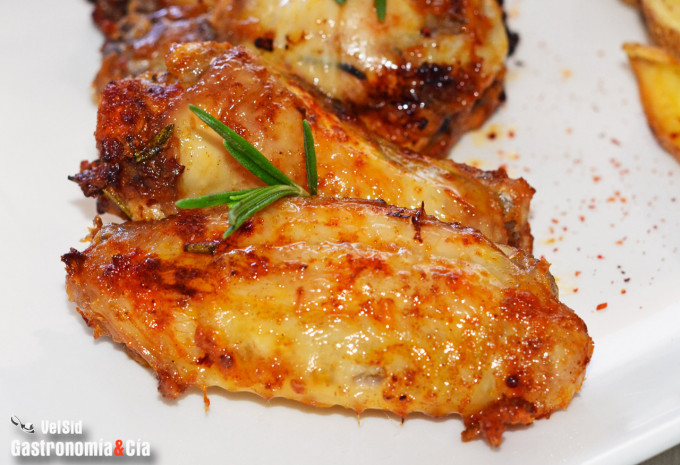 Alitas de pollo con romero y limón