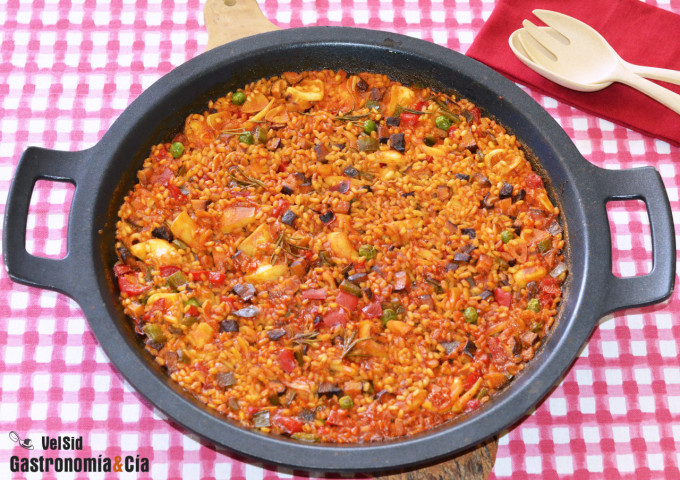 Arroz con sepia, shiitake y romero