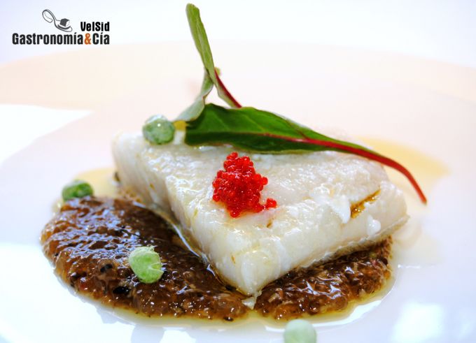 Bacalao con tapioca de nori