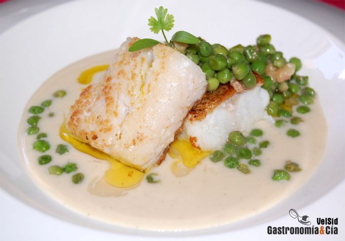 Bacalao con velouté de sidra