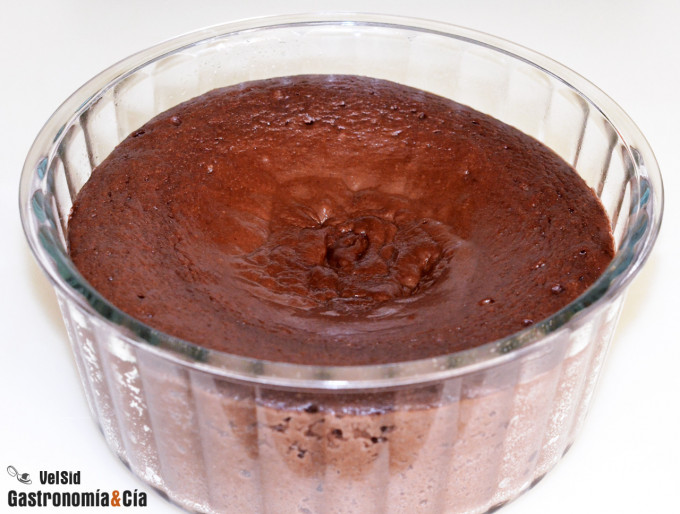 Receta de bizcocho de chocolate en microondas