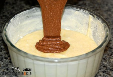 Bizcocho de coco y chocolate