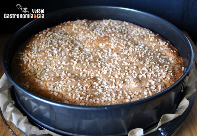 Bizcocho de queso fresco de cabra y persimon