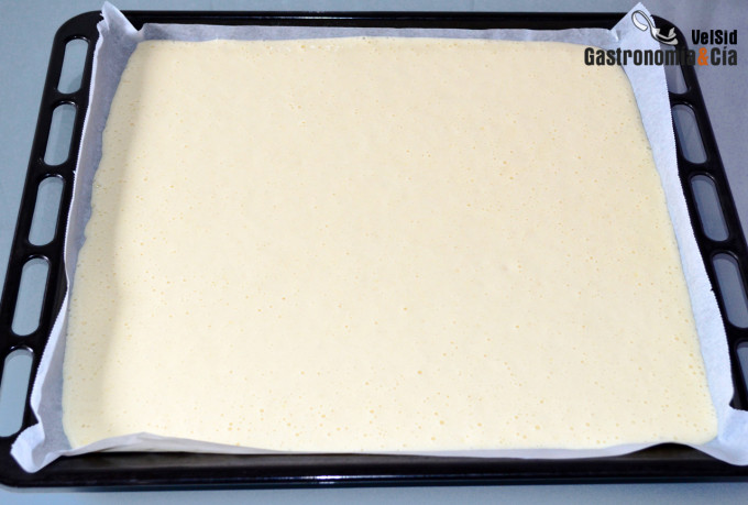 Bizcocho para el tronco de Navidad