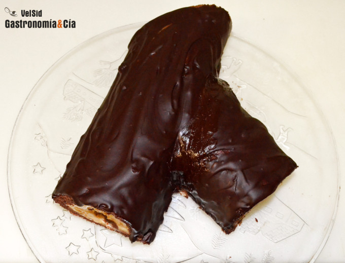 Bizcocho para el tronco de Navidad