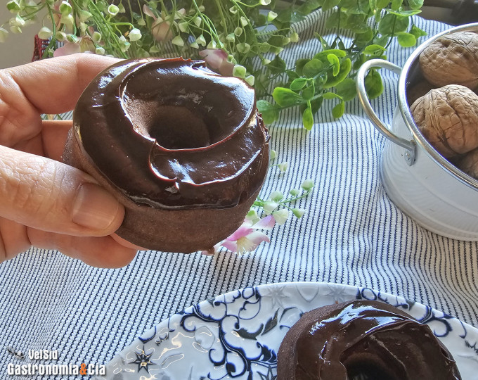 Bizcodonuts de chocolate y avellana sin gluten