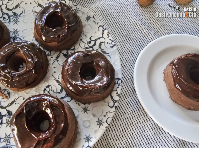 Bizcodonuts de chocolate y avellana sin gluten