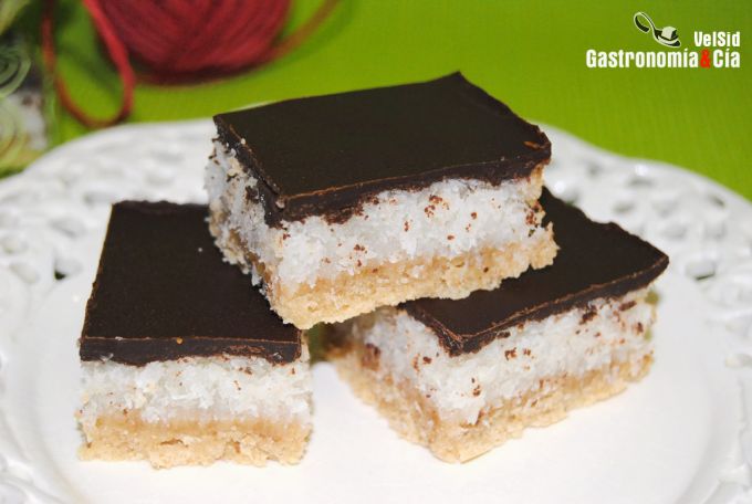 Chocolate, coco y galleta