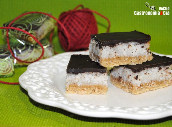 Chocolate, coco y galleta