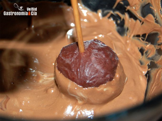 Bombones helados de frambuesa