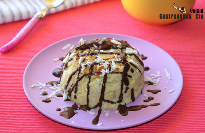 Bowl cake de piña y plátano