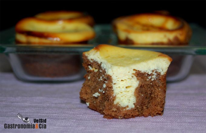 Brownie de chocolate y queso