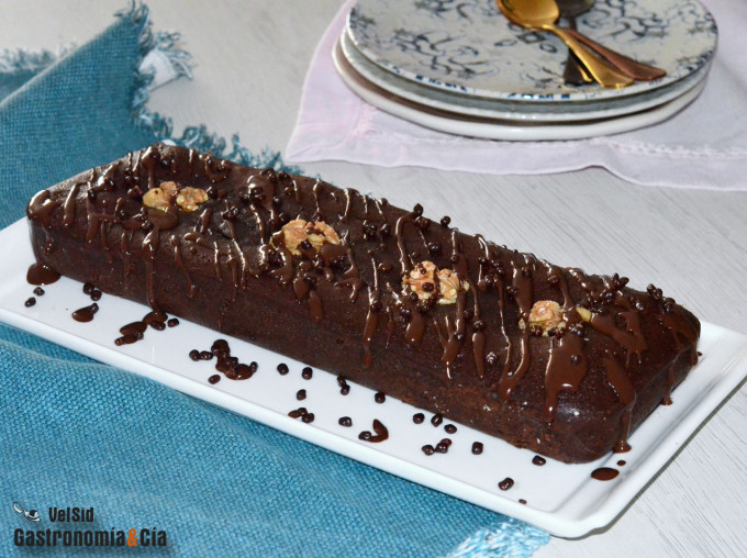 Brownie de chocolate y manteca de avellanas