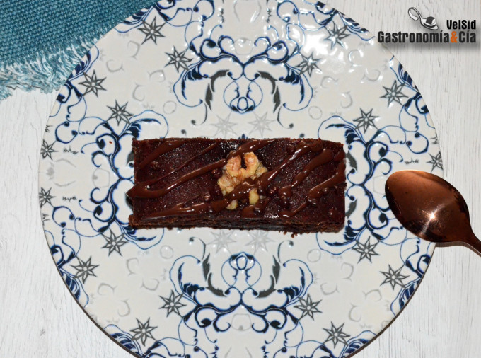 Brownie de chocolate y manteca de avellanas