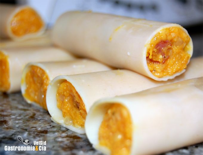 Canelones de calabaza