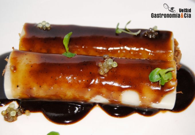 Canelones de carne con salsa maestra