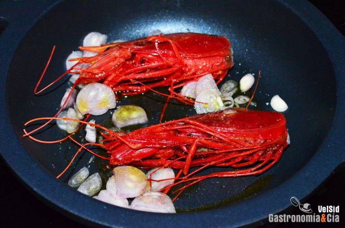 Receta de carabineros confitados