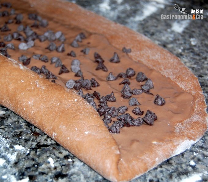 Ensaimadas de chocolate