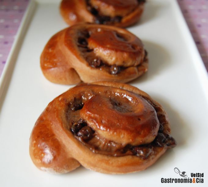 Ensaimadas de chocolate