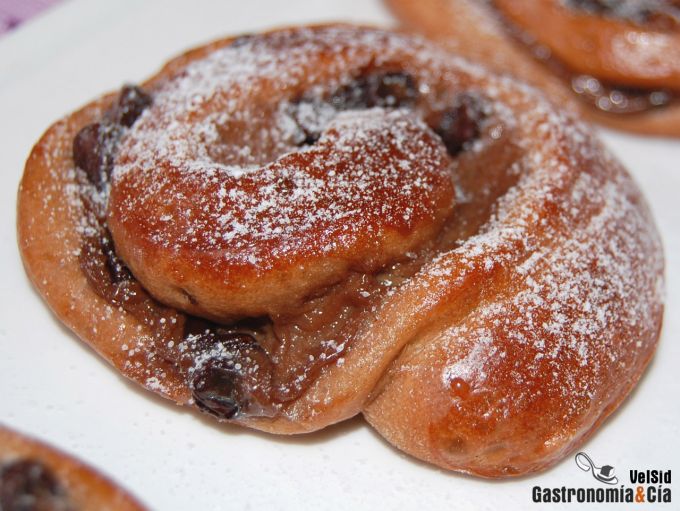 Ensaimadas de chocolate