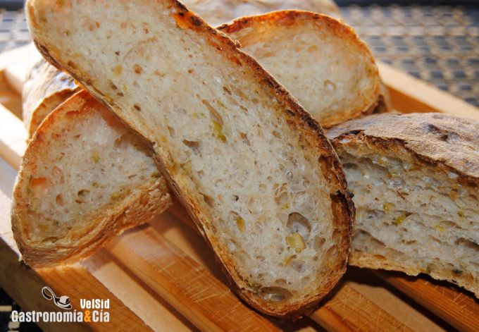 Chapata de aceitunas verdes