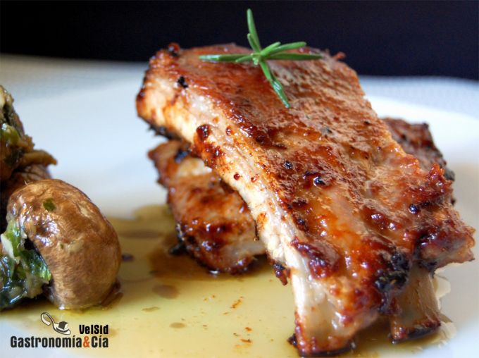 Costillas de cerdo a la barbacoa