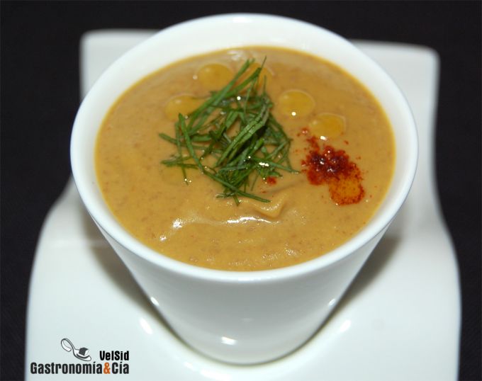 Crema de lentejas y batatas