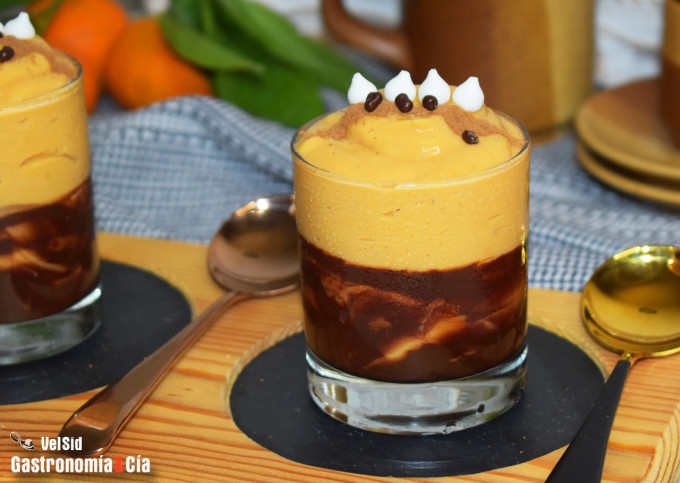 Crema de tofu sedoso y calabaza con especias dulces