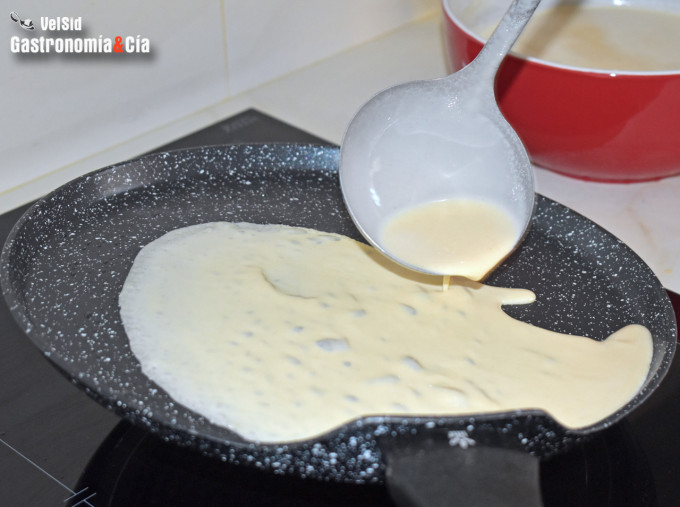 Crepes de mango y yogur