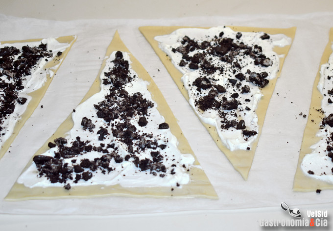 Croissants de hojaldre con sabor a Oreo