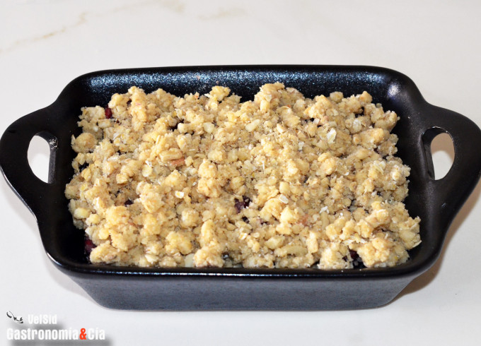 Crumble de cerezas