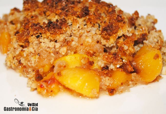 Crumble de nectarinas