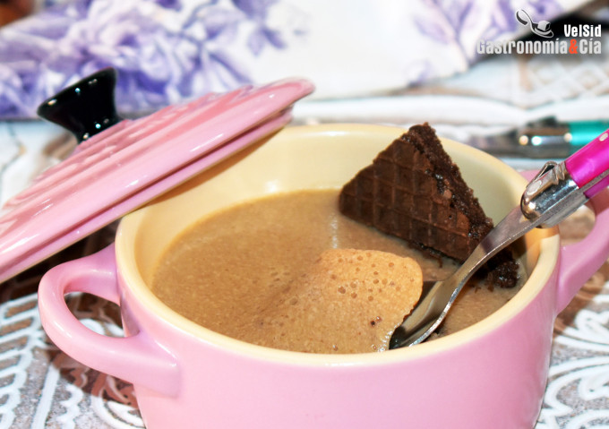 Cuajada de avellana y plátano