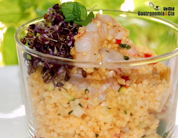 Cuscús con gambas