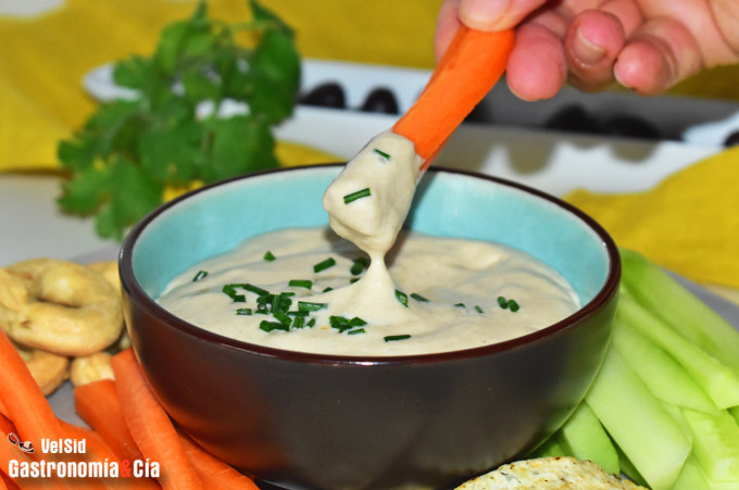 Receta de salsa o paté ligero de almejas y sriracha par