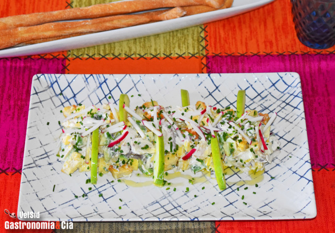 Ensalada de manzana, mango y bonito