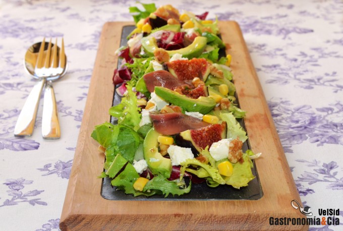 Ensalada con higos y anchoas