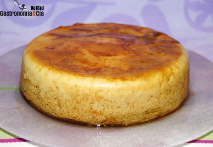 Flan de plátano en microondas