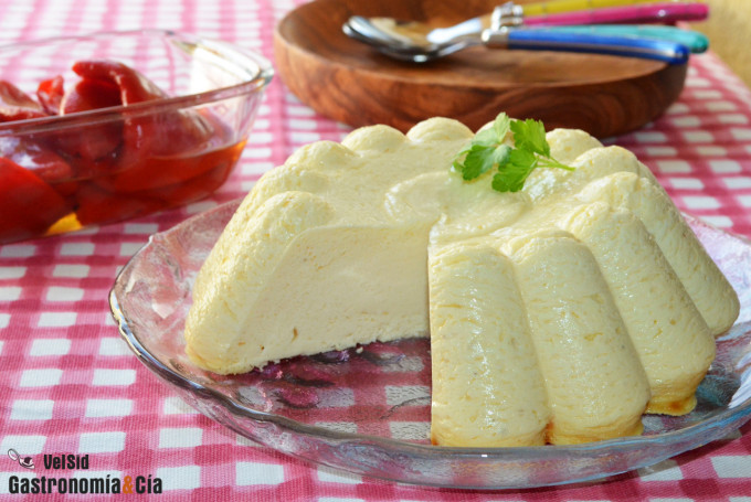 Flan de queso de cabra salado