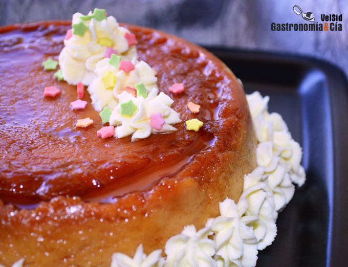 Receta de flan de turrón